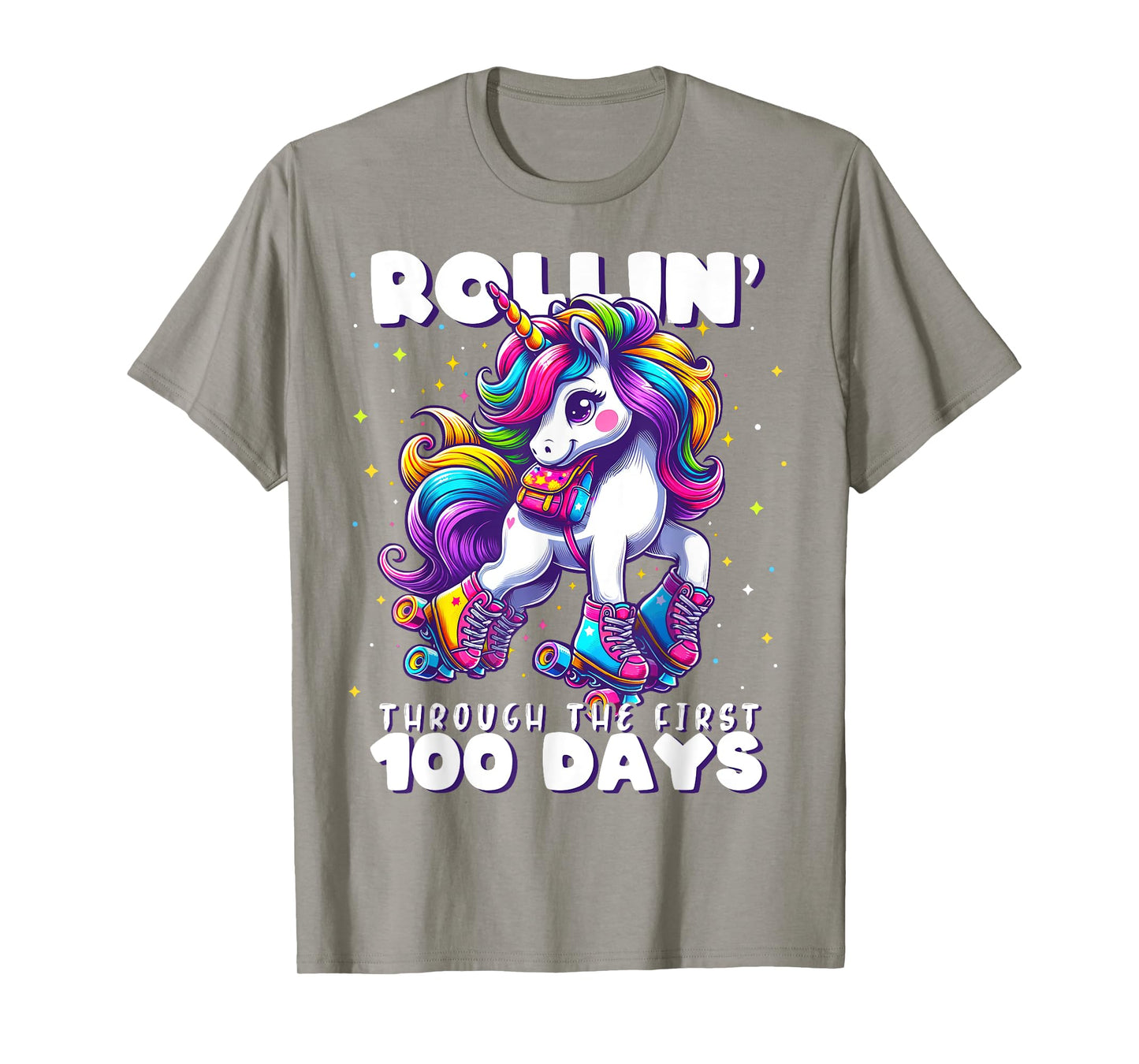 100 Days of School Girls Teacher 100th Day Unicorn Outfit T-Shirt
