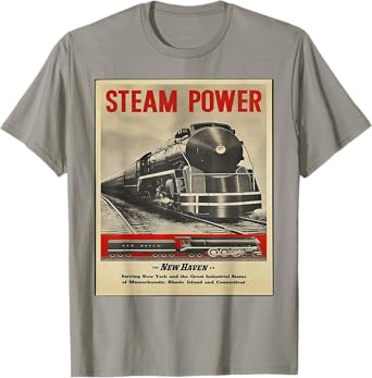 Steam Power Engine Train T-Shirt T-Shirt