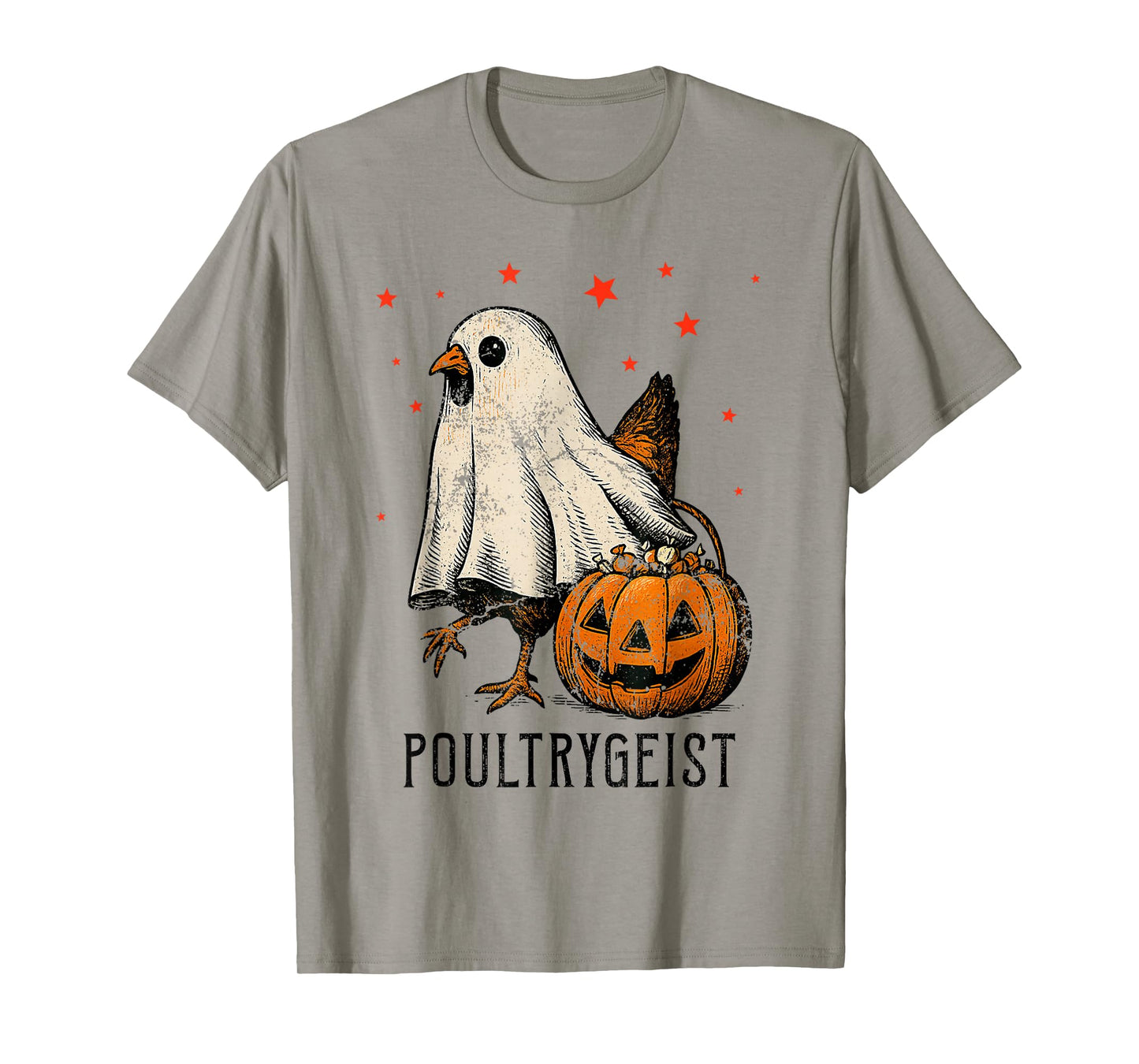 Poultrygeist Chicken Ghost Pumpkin Costume Halloween T-Shirt