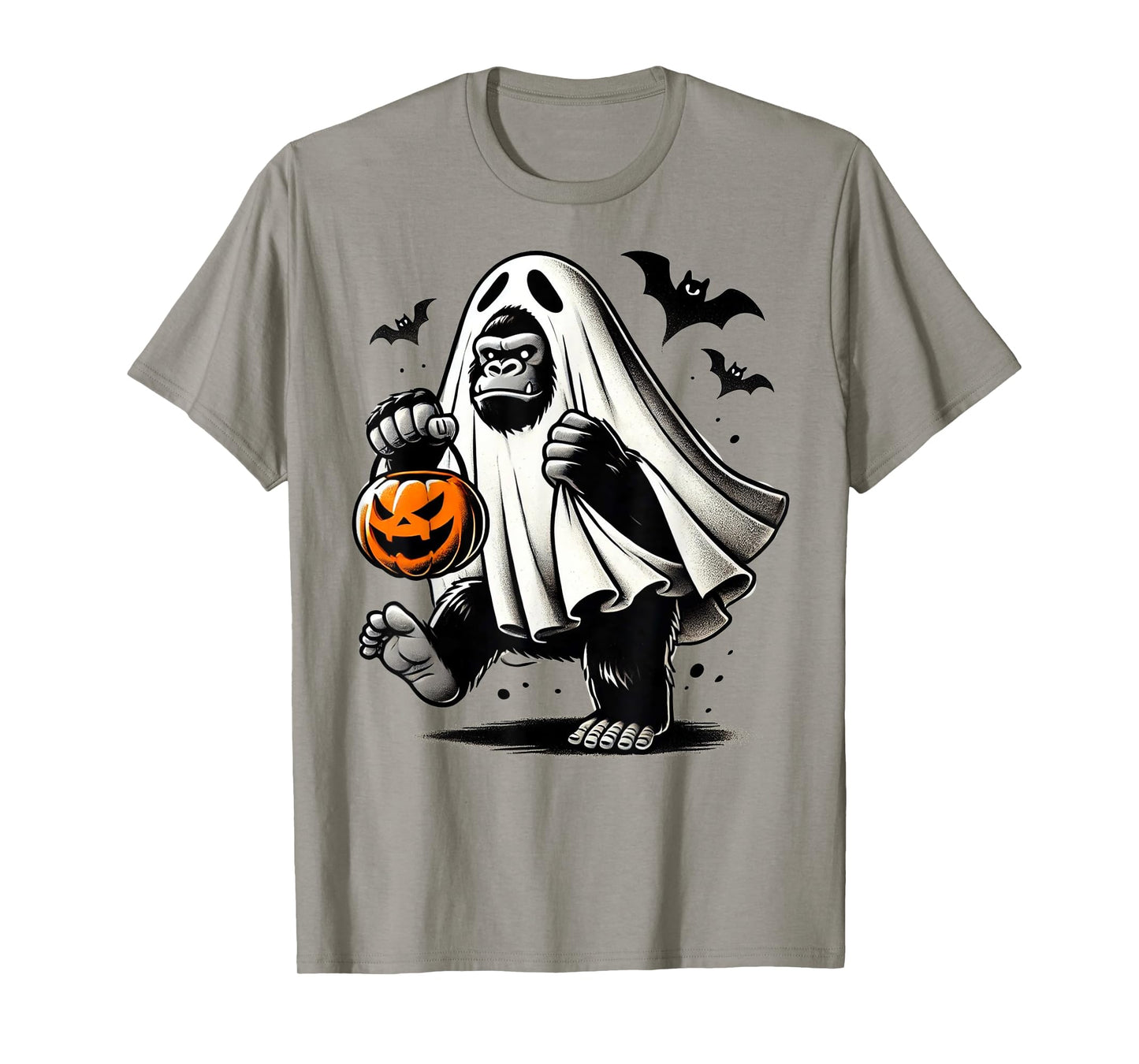 Funny Gorilla Halloween Ghost Costume Trick Or Treat Monkey T-Shirt