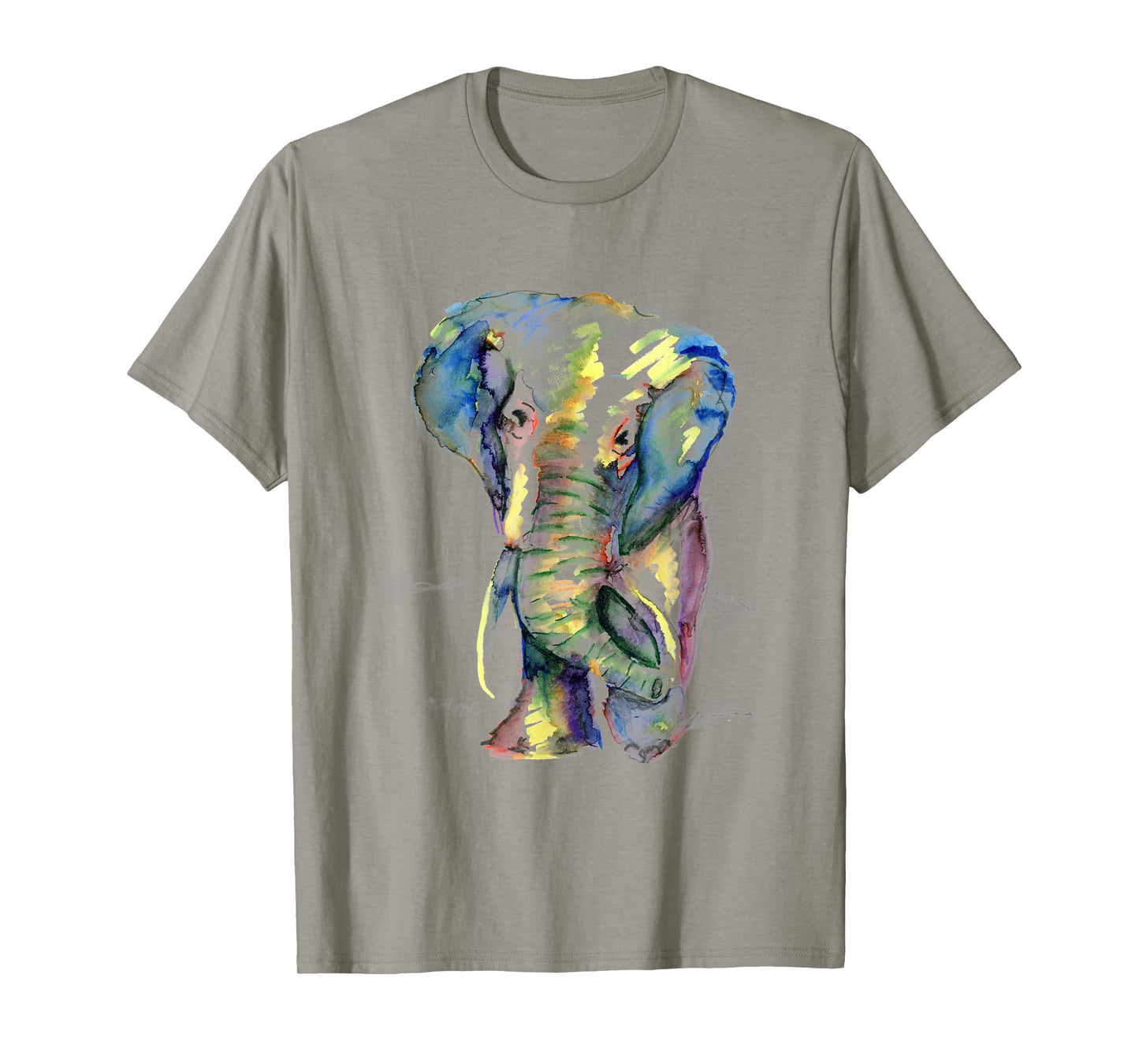 Elephant Lover Animal White Colorful Painting Gift T-Shirt