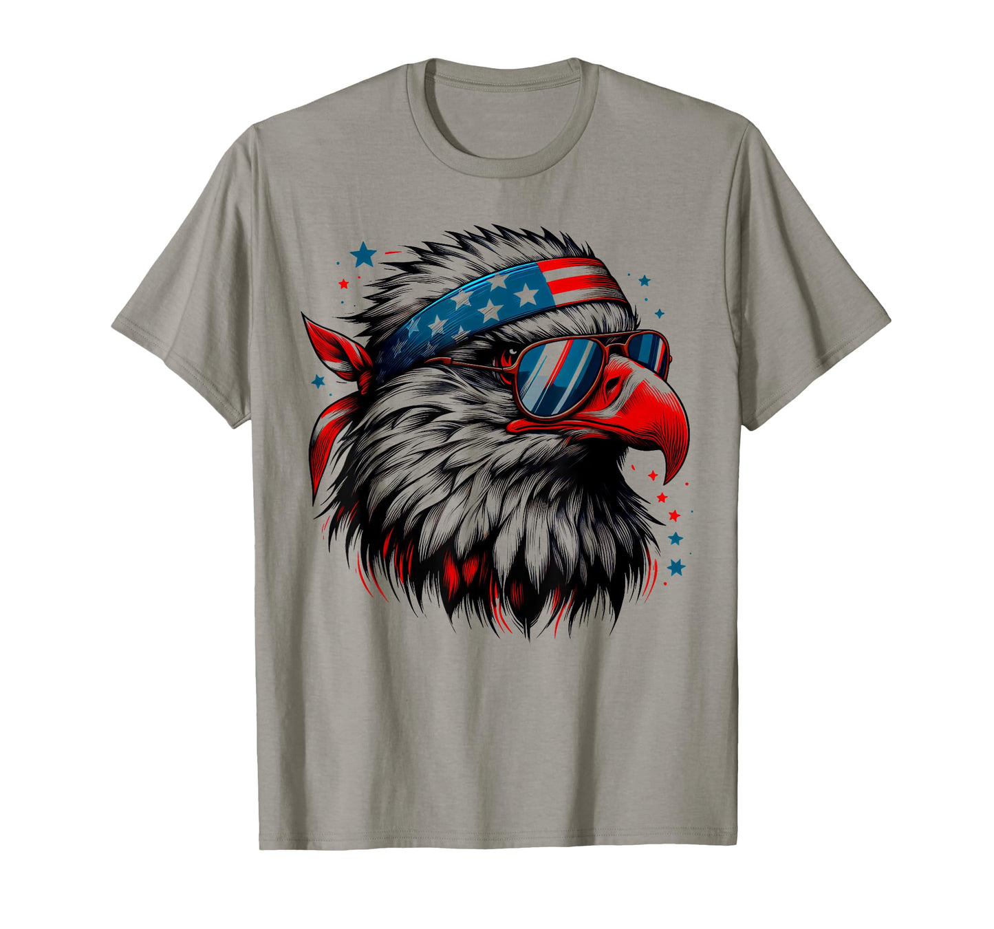 Bald Eagle Patriotic American Sunglasses Flag 4th Of July T-Shirt