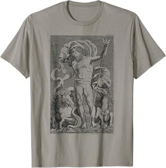 Poseidon T-Shirt Trident Greek God Mythology Sea Horses T-Shirt