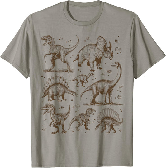 Dinosaur Paleontology Science Biology T-Rex Vintage Graphic T-Shirt
