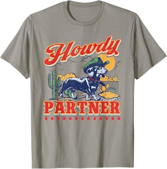 Howdy Partner - ready for Rodeo - Cowboy Weenie Dachshund T-Shirt