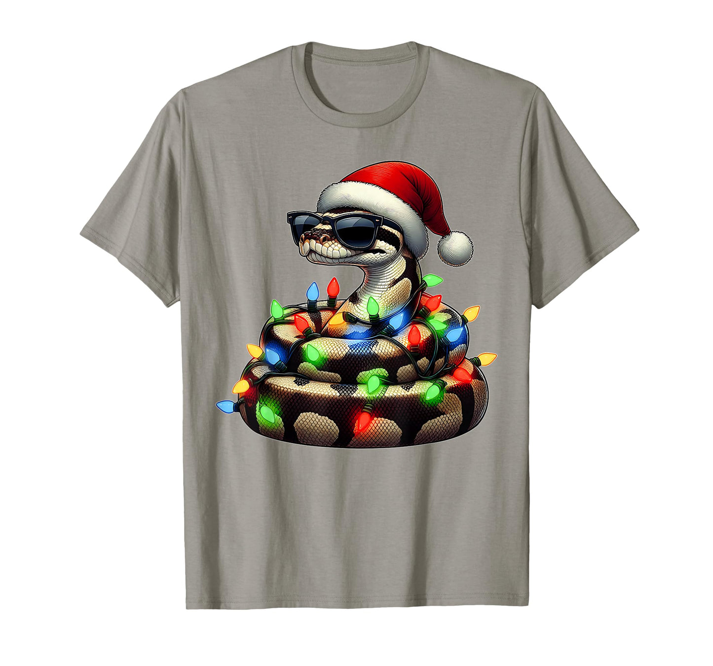 Ball Python Snake Sunglasses Cute Christmas Xmas T-Shirt
