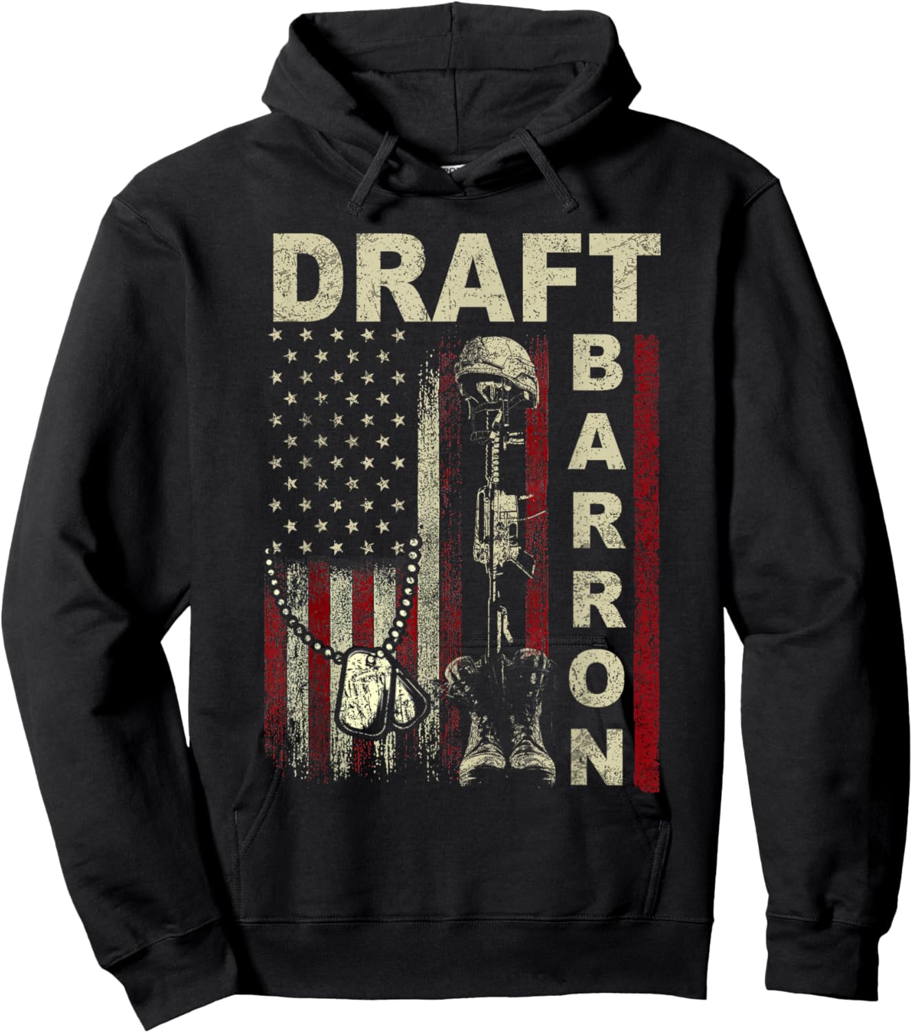 Draft Barron Shirt Vintage Send Barron T-Shirt Hoodie - Hoodie | Black