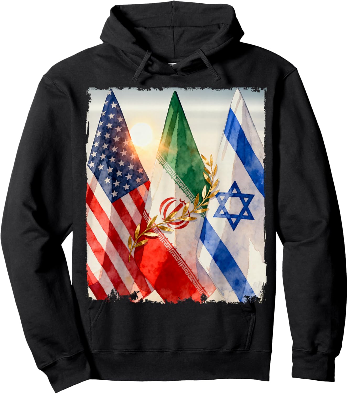Epic Fury, Roaring Lion, Freedom – America Israel Iran Peace T-Shirt Hoodie - Hoodie | Black