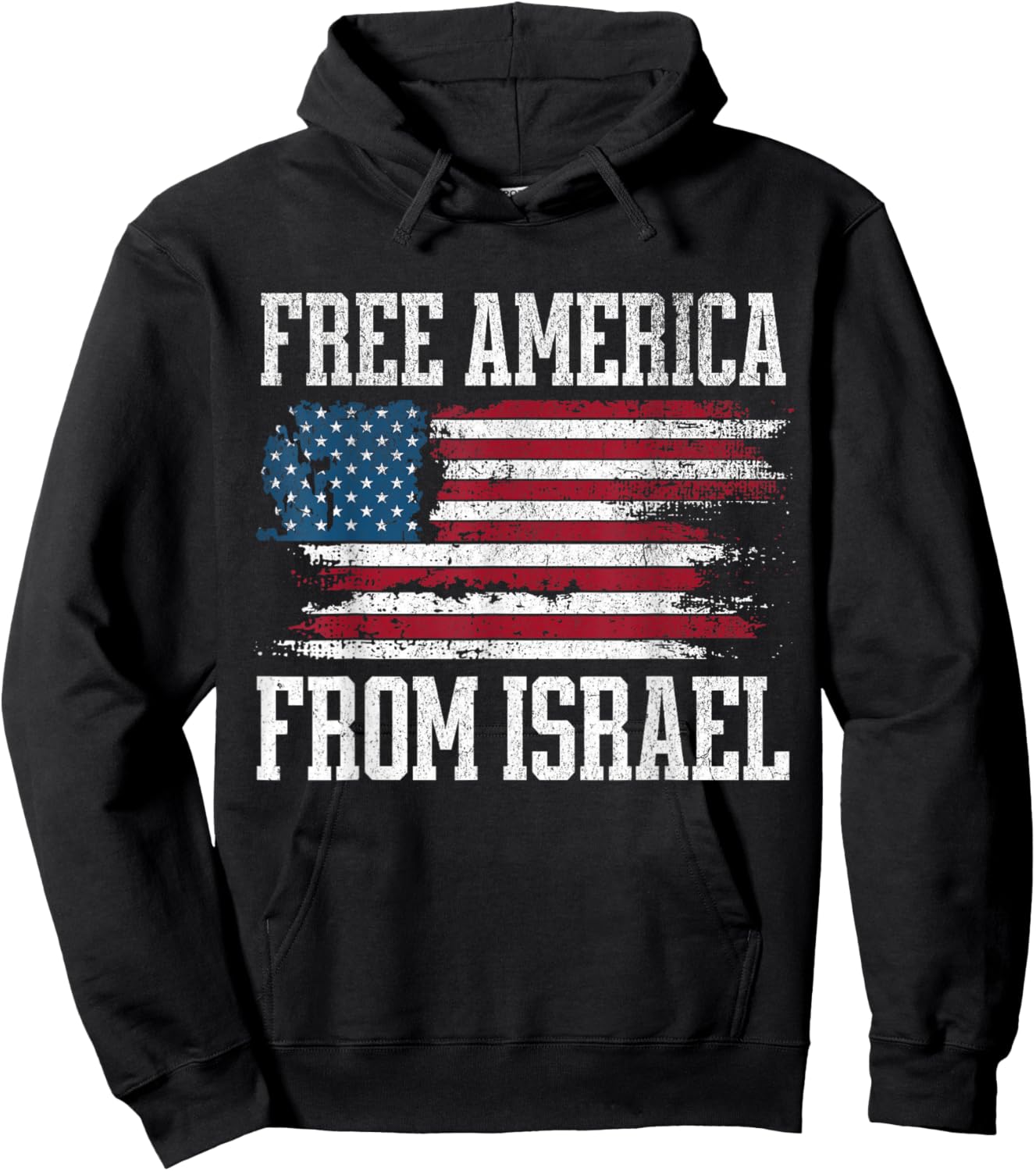 Free America from Israel T-Shirt Hoodie - Hoodie | Black