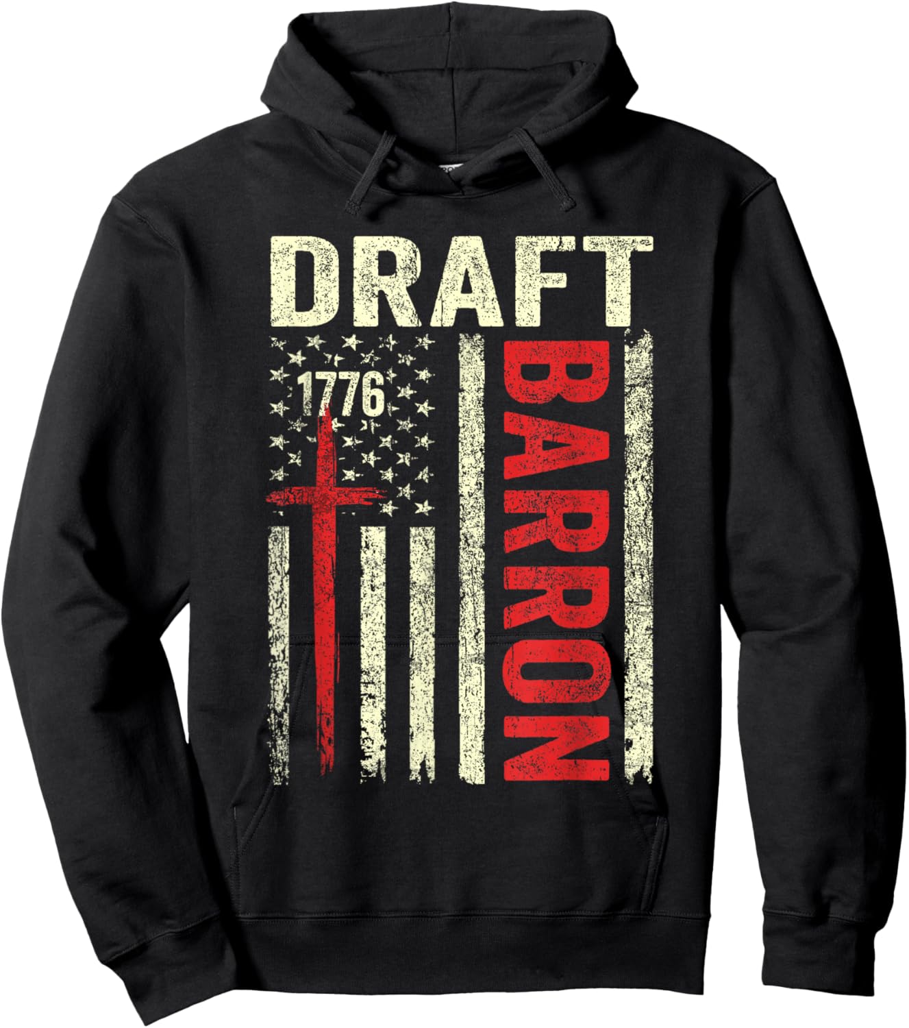 Draft Barron Shirt Vintage Send Barron T-Shirt Hoodie - Hoodie | Black