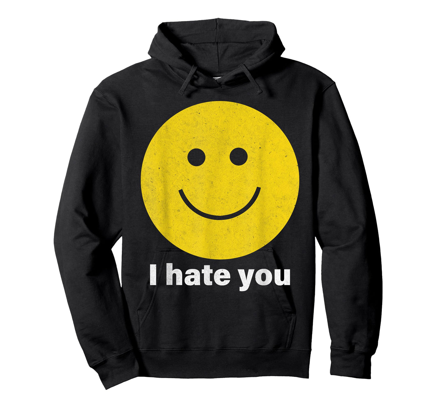 I Hate You Smile Face T-Shirt - Hoodie | Black