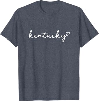 Kentucky Cute Heart Women Girls T-Shirt
