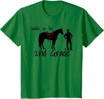 Kids "Saddle Up For 2nd Grade" Cowboy Horse Lovers T-Shirt T-Shirt