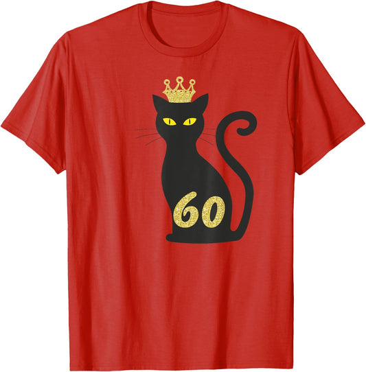 60th Birthday Shirt for Cat Lover T-Shirt