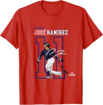 Jose Ramirez | Cleveland Baseball Players | MLBRMR3004 T-Shirt