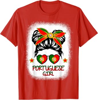 Girls Portugal Toddler Kids Women Pride Portuguese Flag T-Shirt