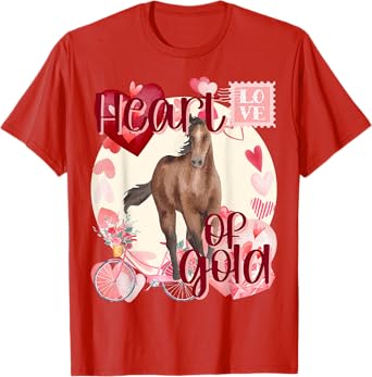 Valentine Horse Simply Watercolor Southern Colors Comfort T-Shirt