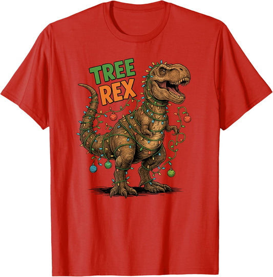 “Tree Rex” Dinosaur Holiday Humor Christmas Tee, gift, funny T-Shirt