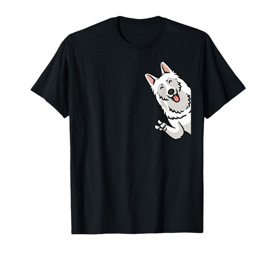 White Swiss Shepherd Dog T-Shirt for Men Women Girls Kids