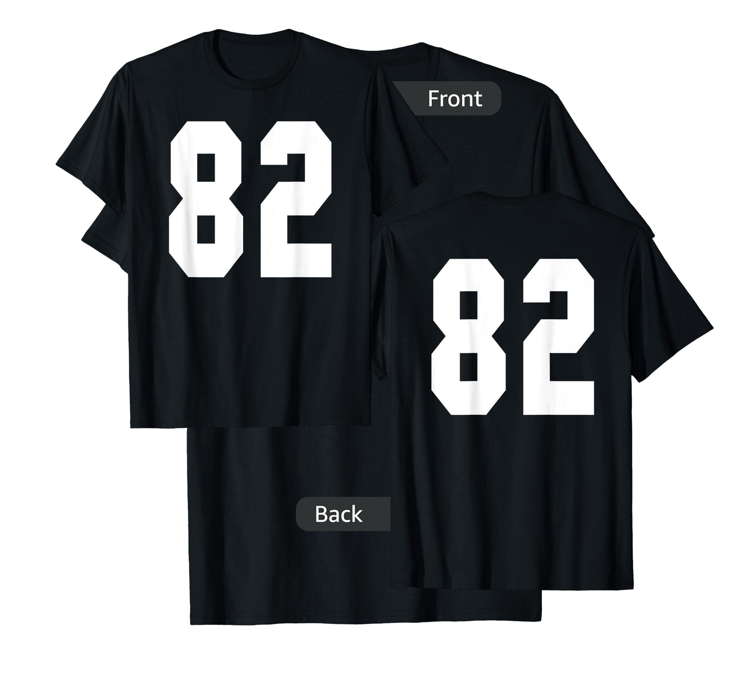 # 82 Team Sports Jersey Front & Back Number Player Fan T-Shirt