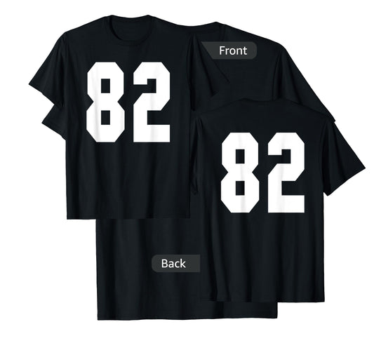 # 82 Team Sports Jersey Front & Back Number Player Fan T-Shirt