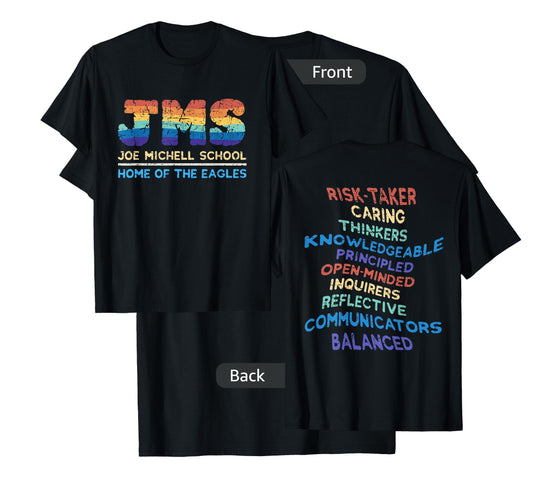 Joe Michell School Rainbow JMS 2022 with IB Learner Traits T-Shirt
