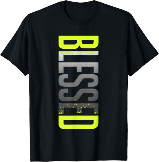 Neon Yellow Black Cool Grey Graphic Match T-Shirt T-Shirt - T-Shirt | Black