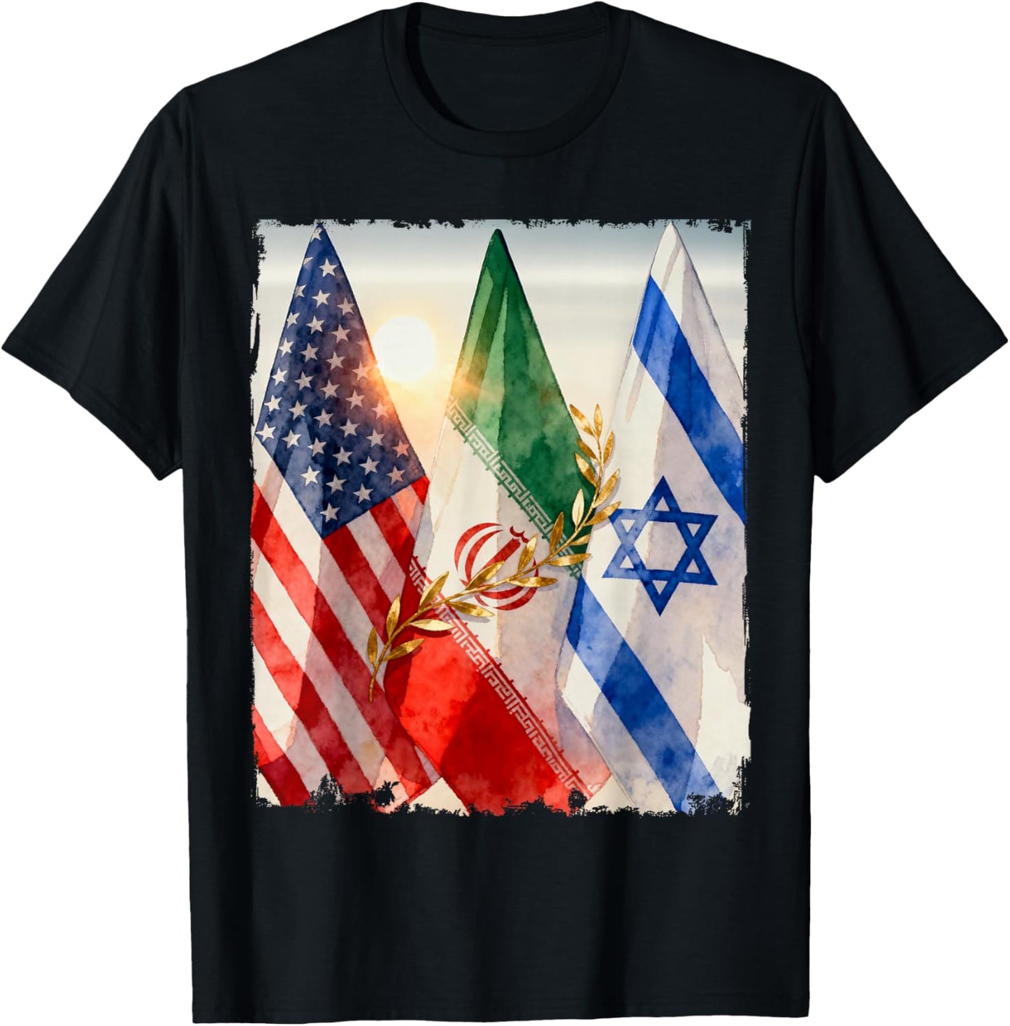 Epic Fury, Roaring Lion, Freedom – America Israel Iran Peace T-Shirt T-Shirt - T-Shirt | Black