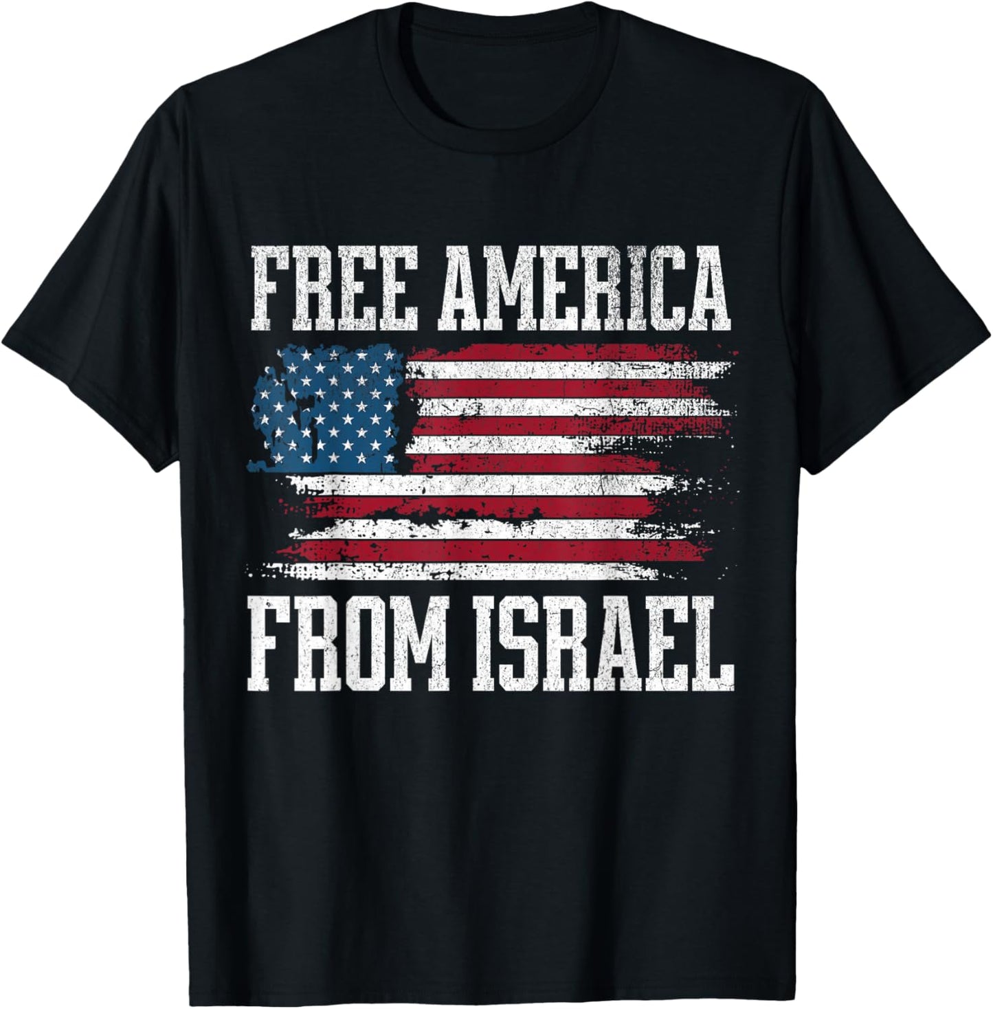 Free America from Israel T-Shirt T-Shirt - T-Shirt | Black
