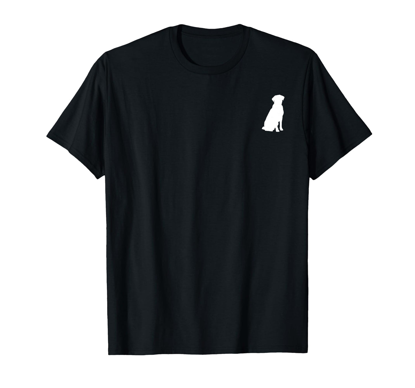 Dog Shirt - Silhouette On Pocket Area - Labrador Retriever T-Shirt