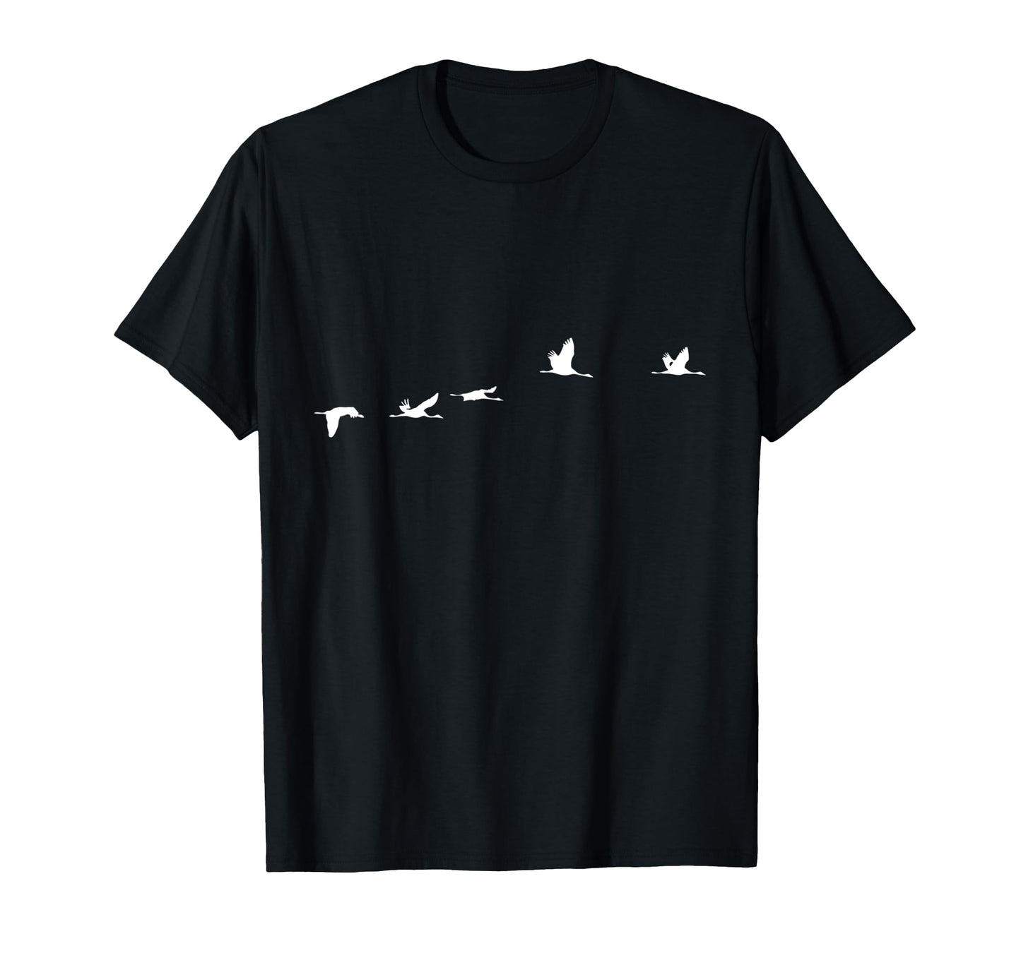 Migratory birds crane bird birds flight formation T-Shirt