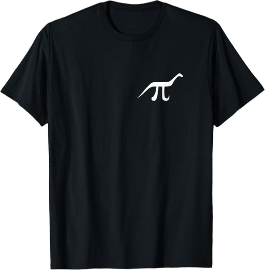 Pinosaur Pi + dinosaur funny Math Design Logo T-Shirt