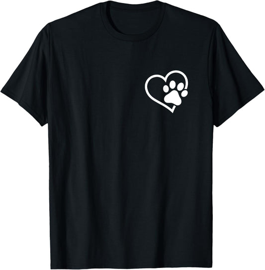 Heart with Paw For Cat or Dog Lovers T-Shirt