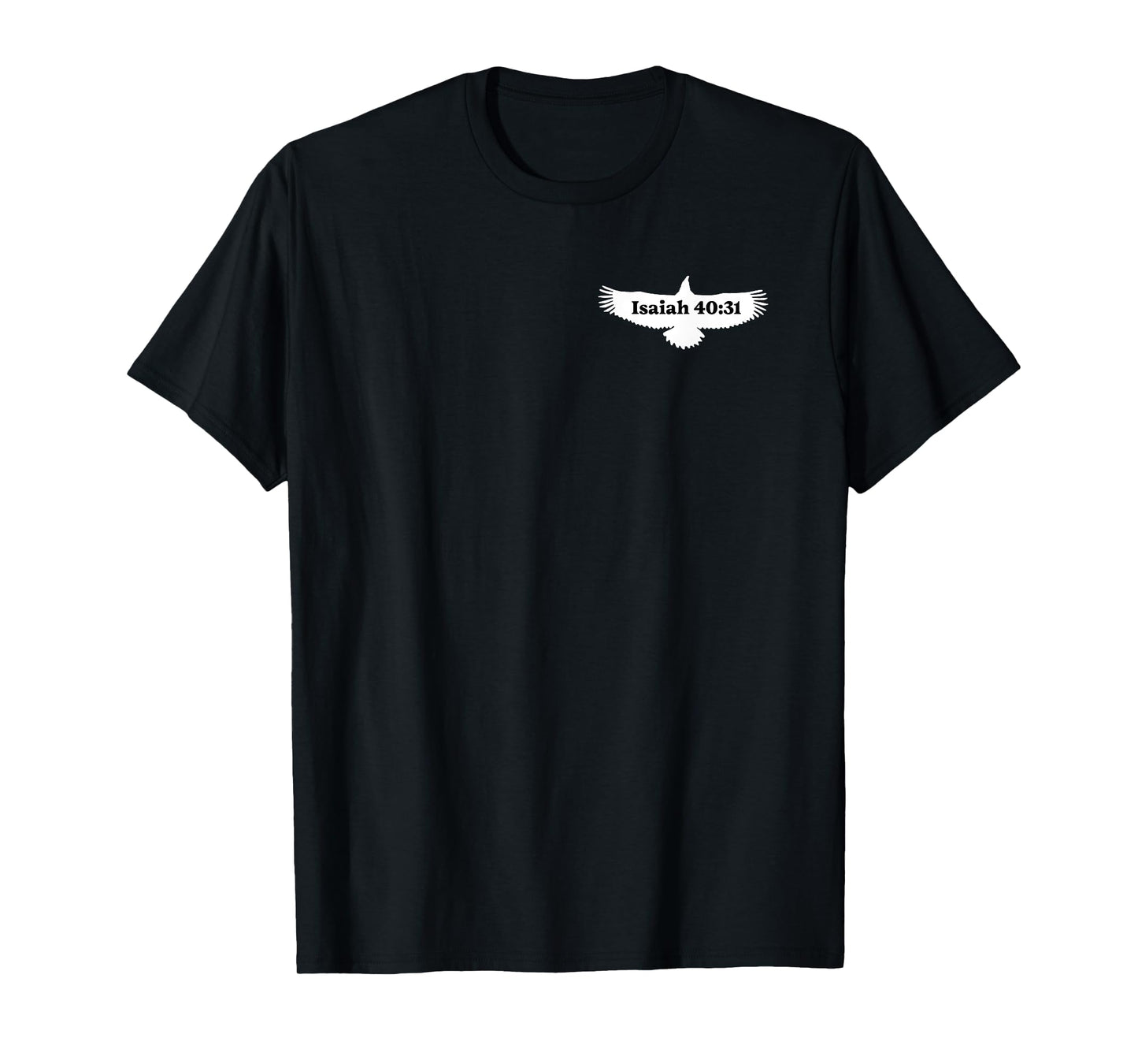 Great Commission Tees | Isaiah 40:31 | Eagle Silhouette | Christian Kids T-Shirt - Black, Small
