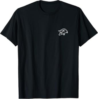 Alligator Animal Badge Patch Line Art Icon Outline Gift T-Shirt