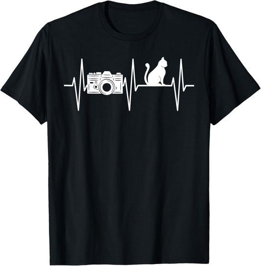 Photographer Shirt Funny Cat Lover Camera Photography T-Shirt