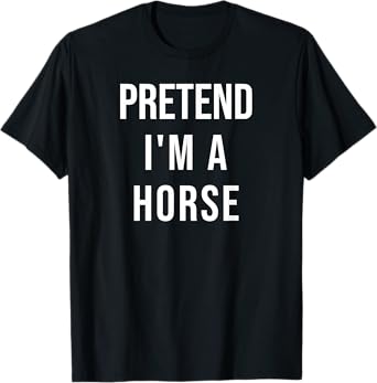 Lazy Halloween Pretend I'm A Horse Costume Funny Party T-Shirt