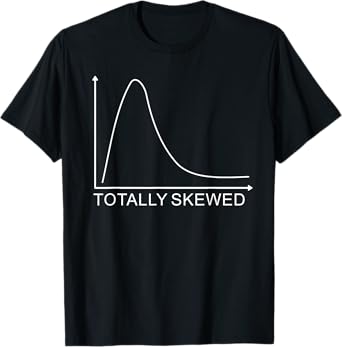Totally Skewed Funny APSTATS Skewed Graph Statistics T-Shirt