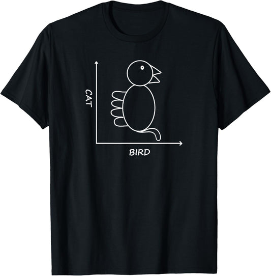 Cat/Bird Graph Funny Math T-Shirt