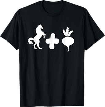 Funny Horseradish T Shirt Horse + Radish Shirt Funny Vegan T-Shirt