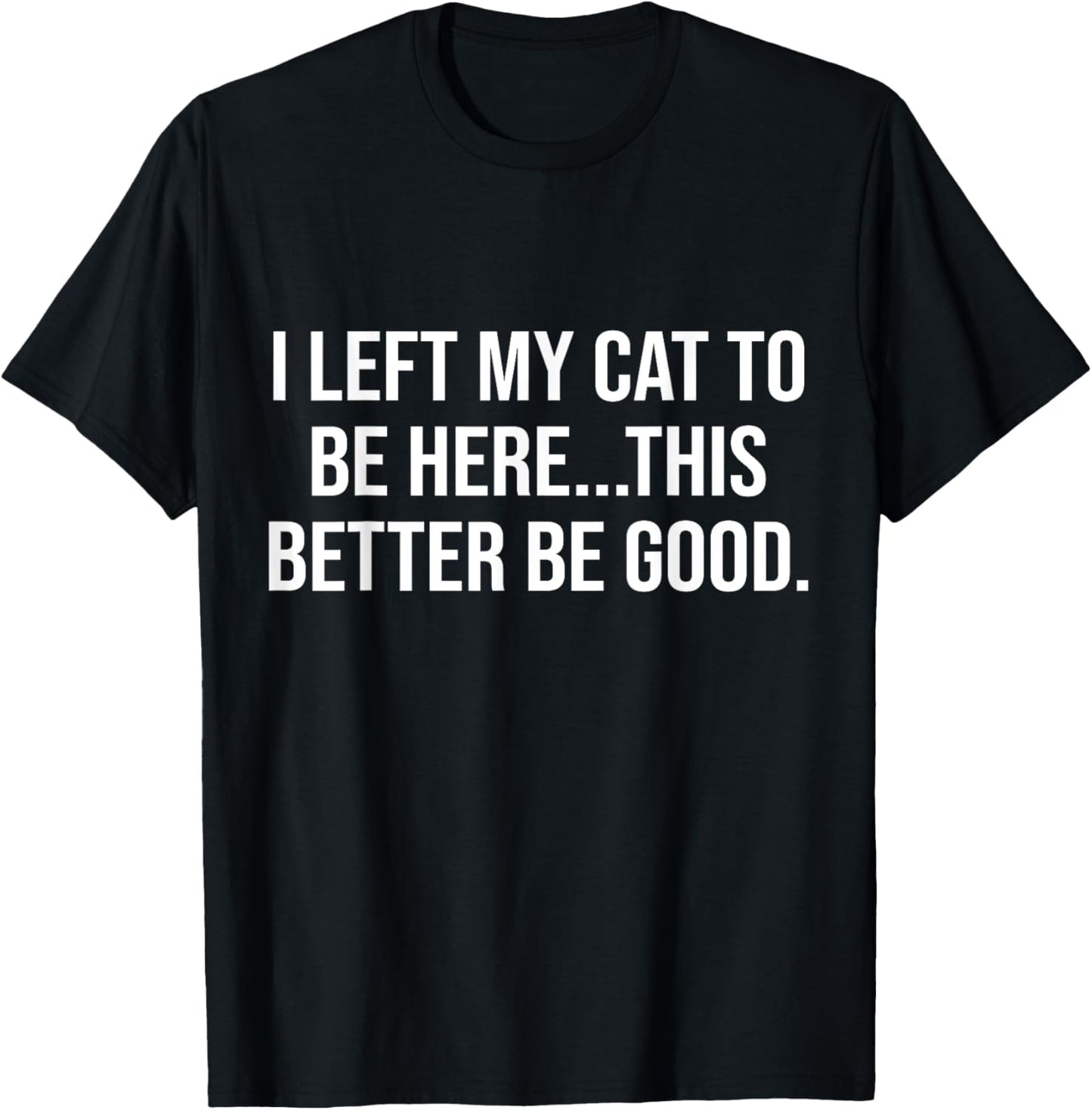Funny I Left My Cat To Be Here This Better Be Good T-Shirt