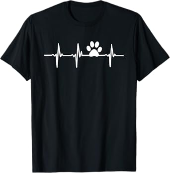 Paw Print Heartbeat Veterinarian Vet Tech T-Shirt T-Shirt