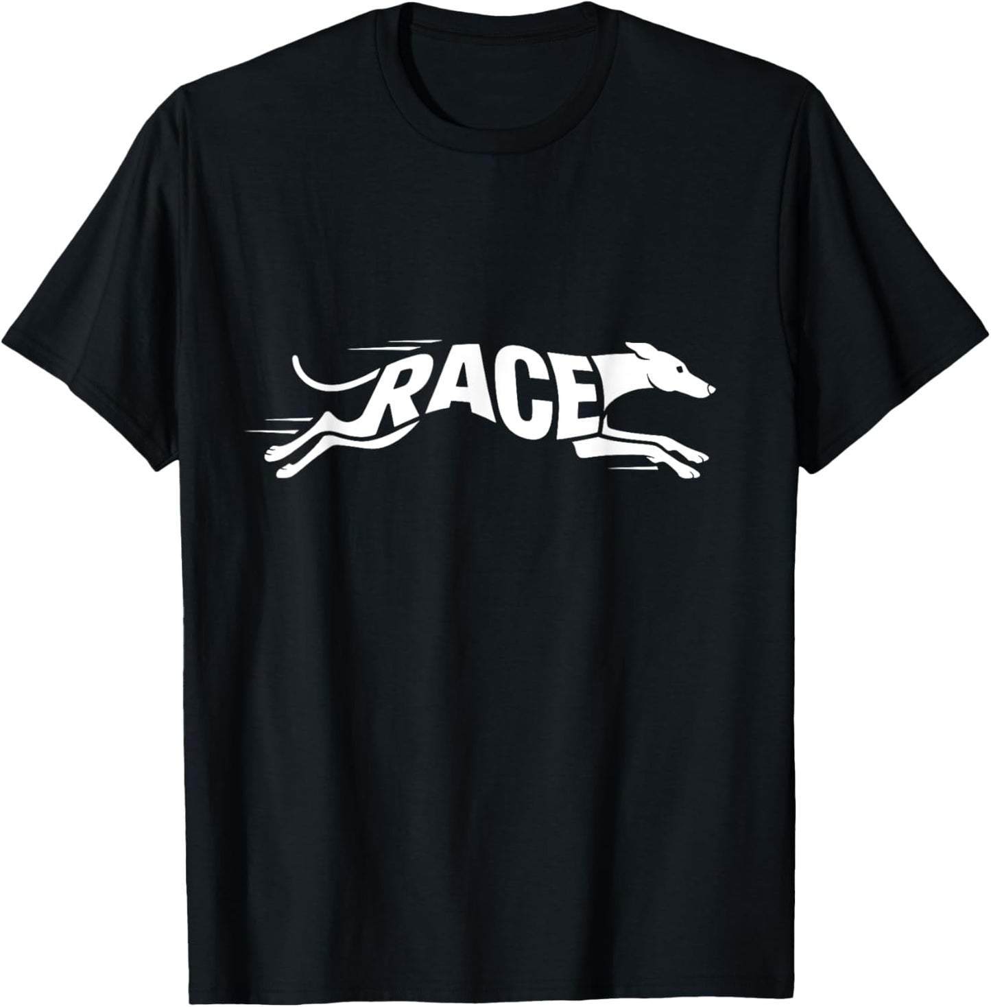 Race Greyhound Word Art - Running, Track & Dog Speed Design T-Shirt