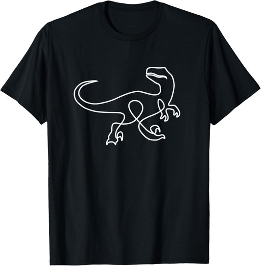 Dinosaur Funny Minimal Dinosaur Gift Tee Men, Women T-Shirt