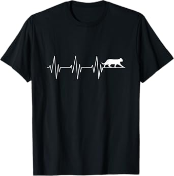Cat Heartbeat DNA Cats Mom T-Shirt for Men Women