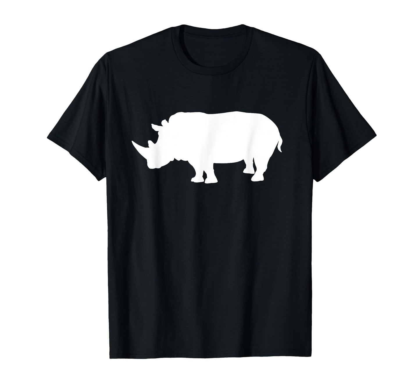 Rhino Shirt White Print - Rhino T Shirt T-Shirt