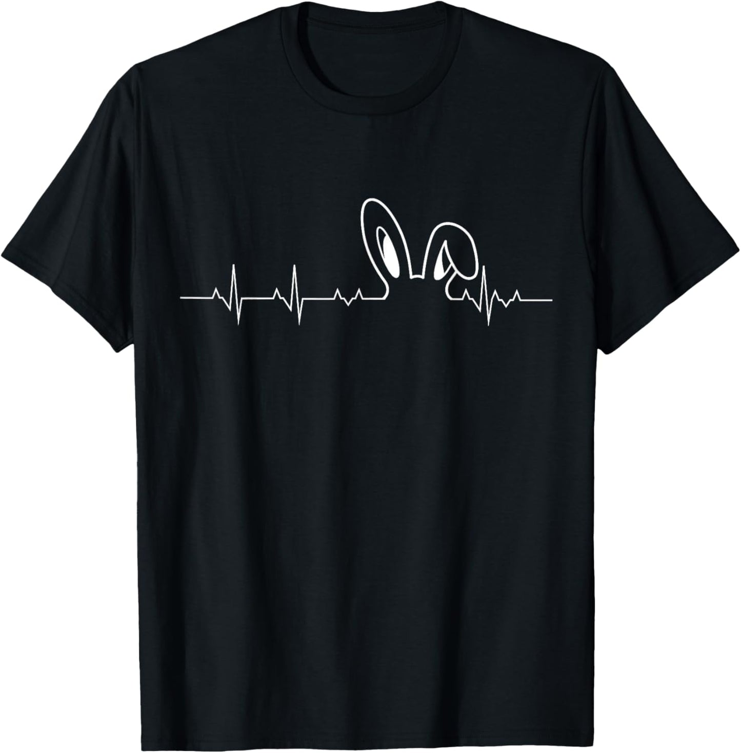 Cute Easter Bunny Heart Beat Rabbit Ears EKG T Shirt T-Shirt