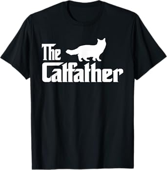 The Catfather Ragdoll Cat Lover Funny Father Cat Dad Men Women Girls Kids T-Shirt