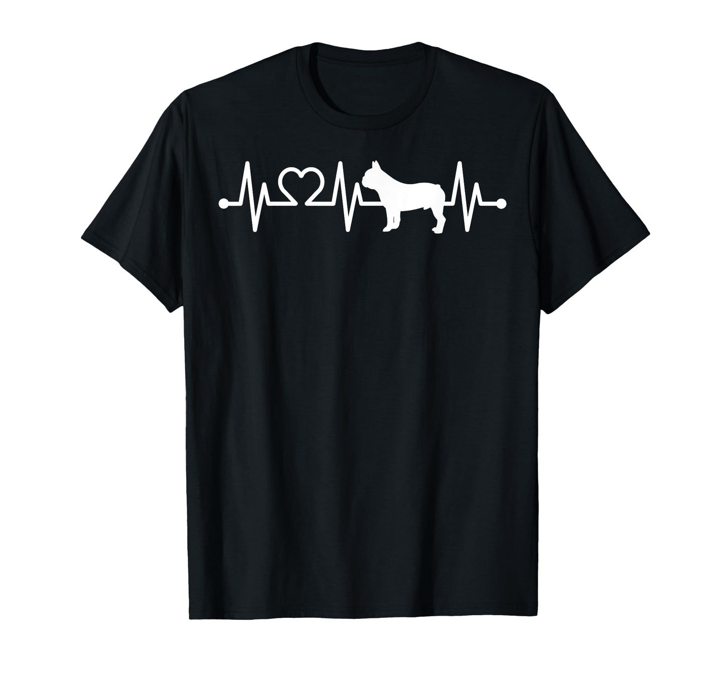 Heartbeat French bulldog Pulse ECG Bouledogue T-Shirt