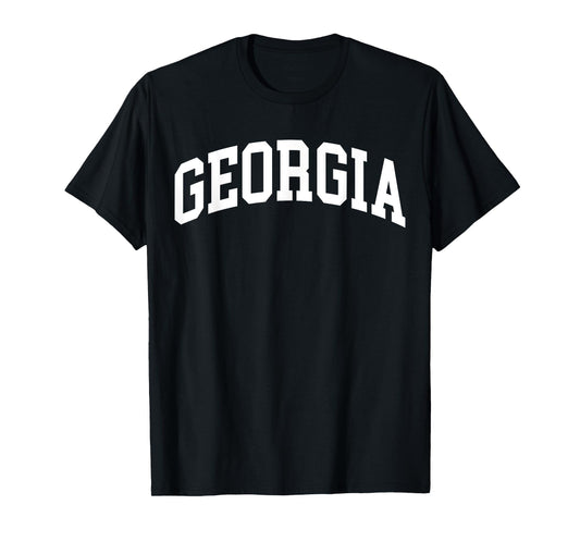Georgia US College Font Proud American USA States T-Shirt